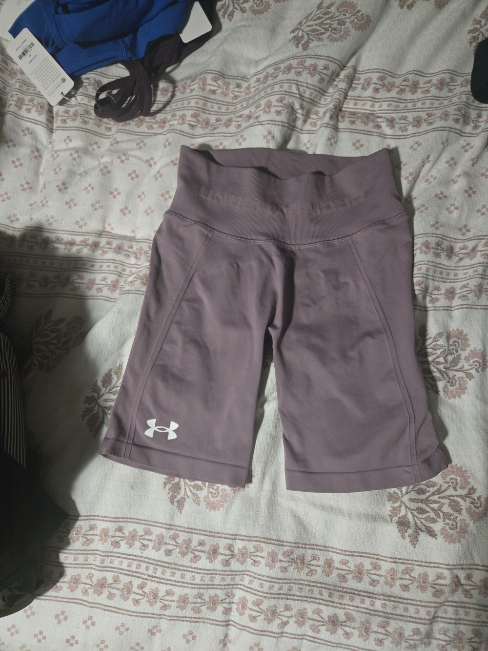 Under Armour Women's Mauve High-Rise Bike Shorts